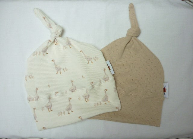 Set New Born Knoopmutsjes Eendjes en Beige