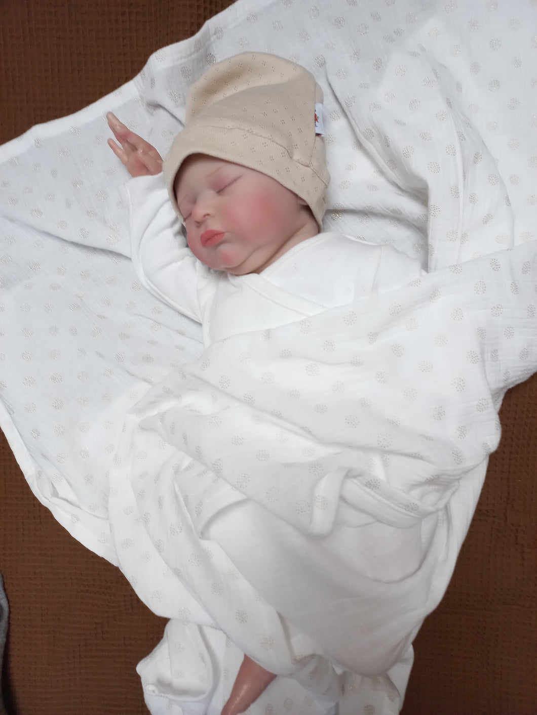 Hydrofiele Doek XXL-Swaddle-Inbakerdoek Gold Dots